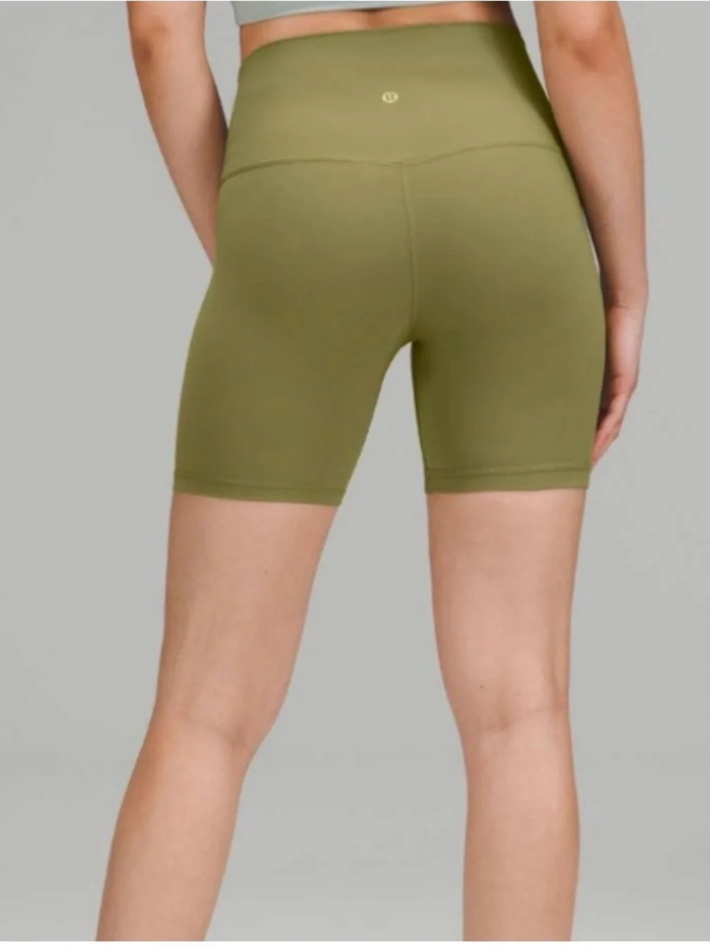 lululemon athletica Olive Green Bike Exercise Gym Shorts, Size 8